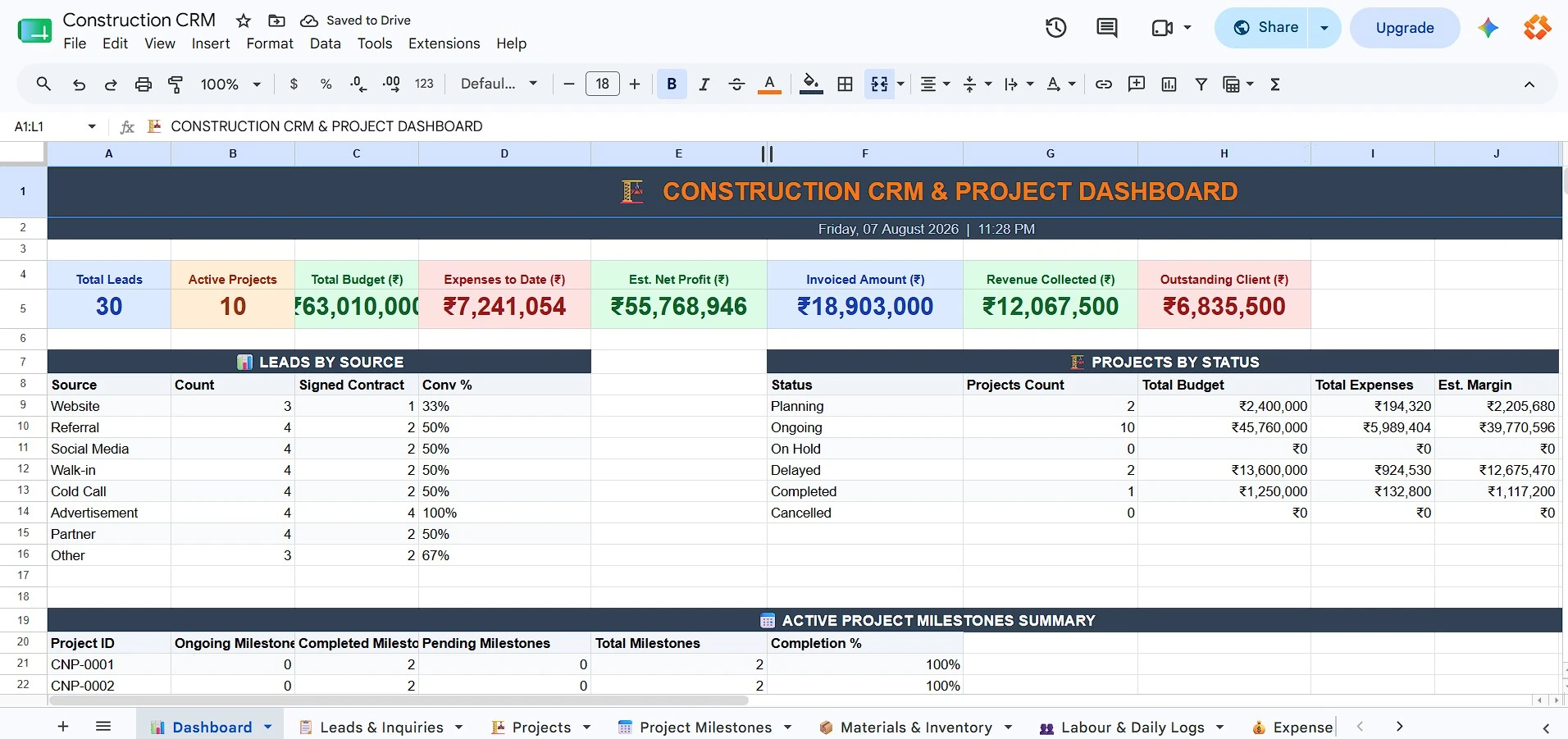 solar lead management excel sheet template
